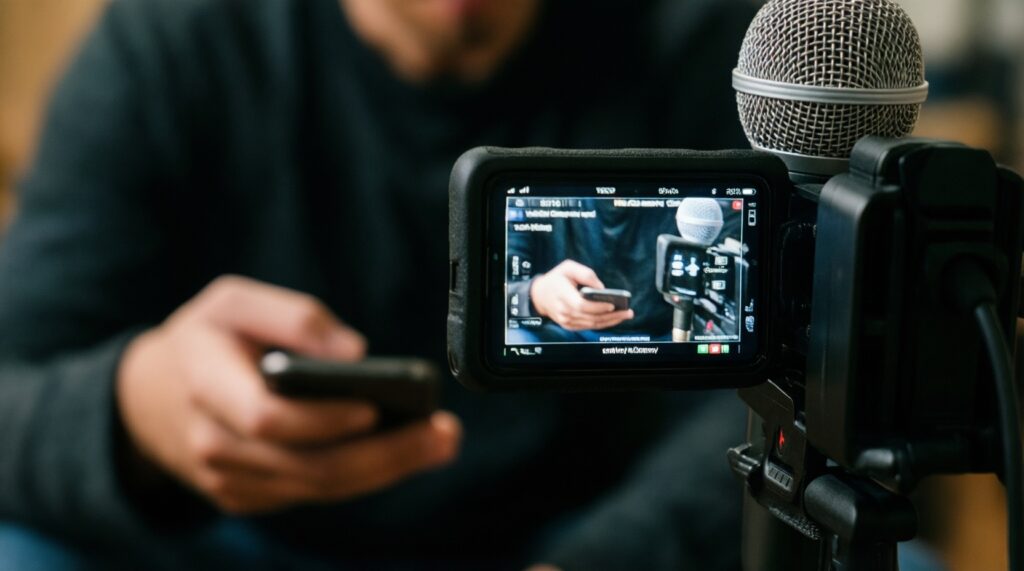 Интервью с очевидцами: репортаж с места главного происшествия - иллюстрация