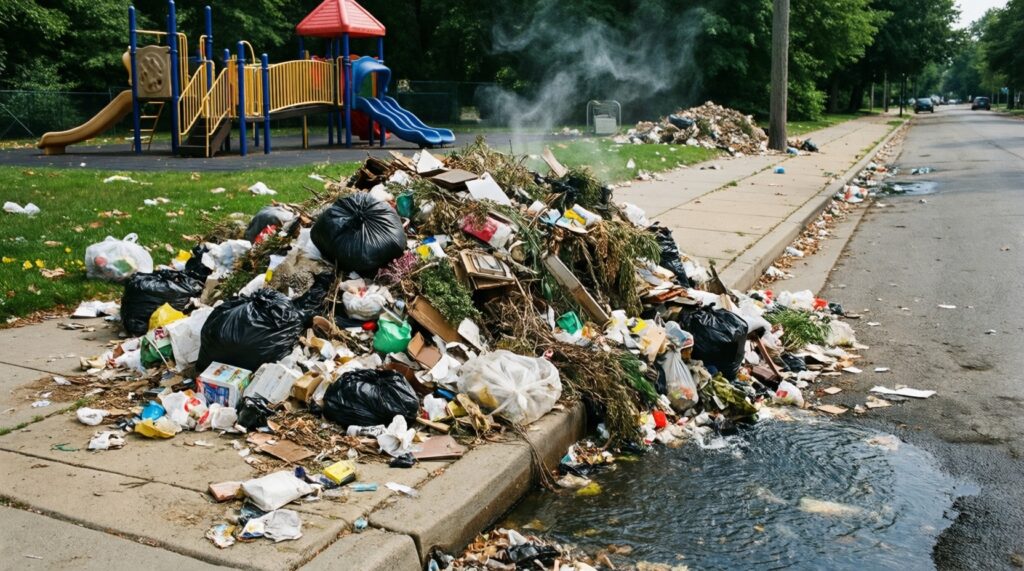 Экология и городская среда: свалки, воздух/вода, благоустройство и общественный контроль - иллюстрация