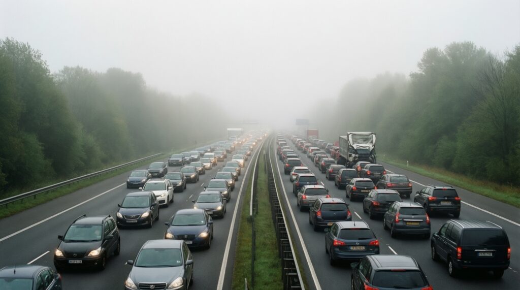 Ситуация на дорогах Ижевска и трасс республики: пробки, ДТП, перекрытия - иллюстрация