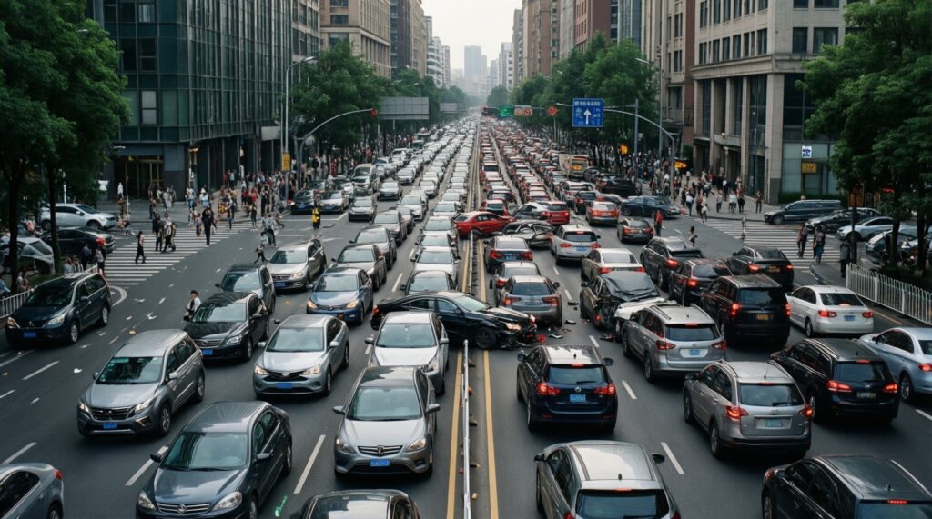 Ситуация на дорогах Удмуртии: пробки, ДТП, перекрытия и ремонтные работы - иллюстрация