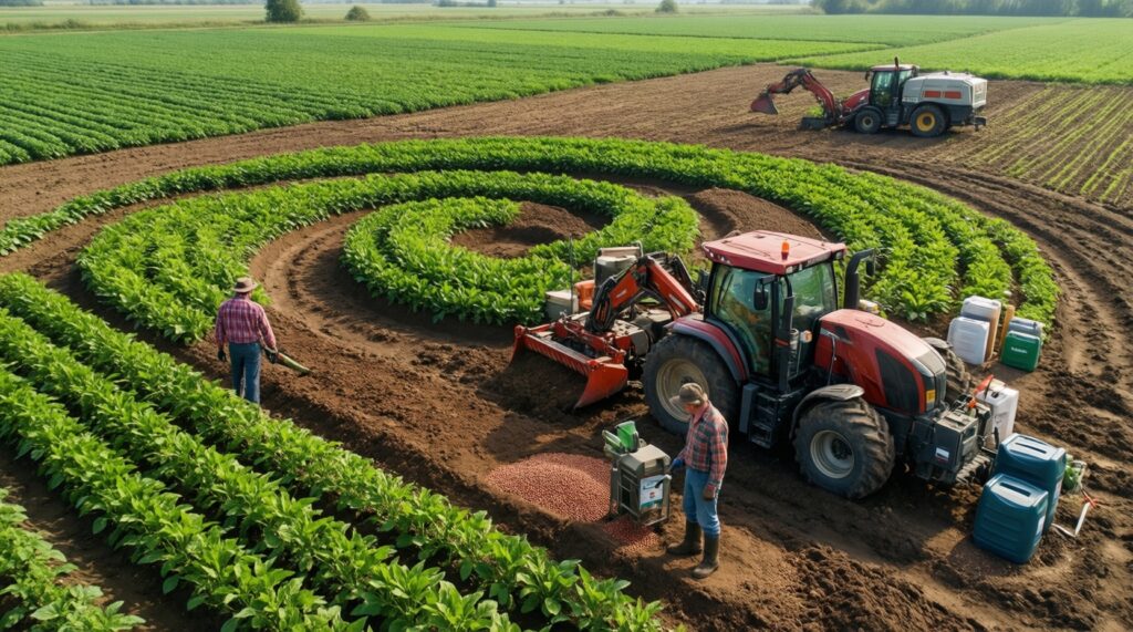 Сельское хозяйство: сезонные работы, урожай, цены и поддержка аграриев - иллюстрация