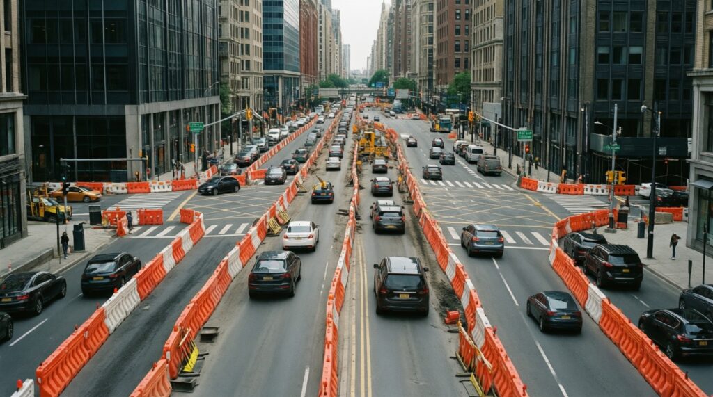 Ситуация на дорогах: пробки, аварийные участки, ремонты и объезды в Ижевске и районах - иллюстрация