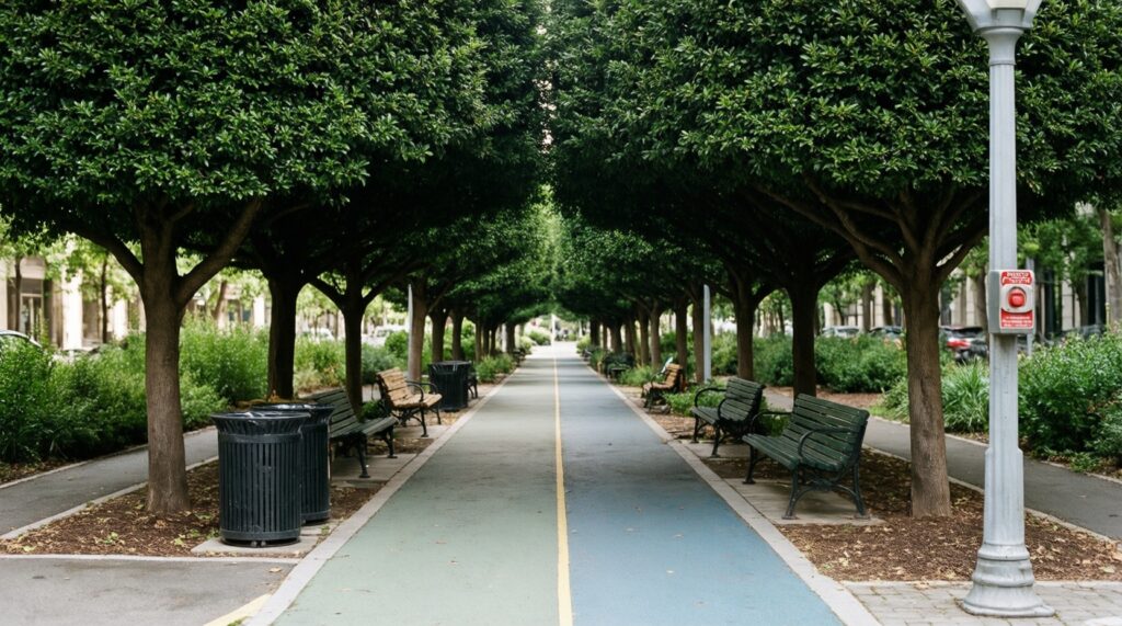 Безопасность в городе: освещение, камеры, патрули и проблемные точки - карта обращений - иллюстрация