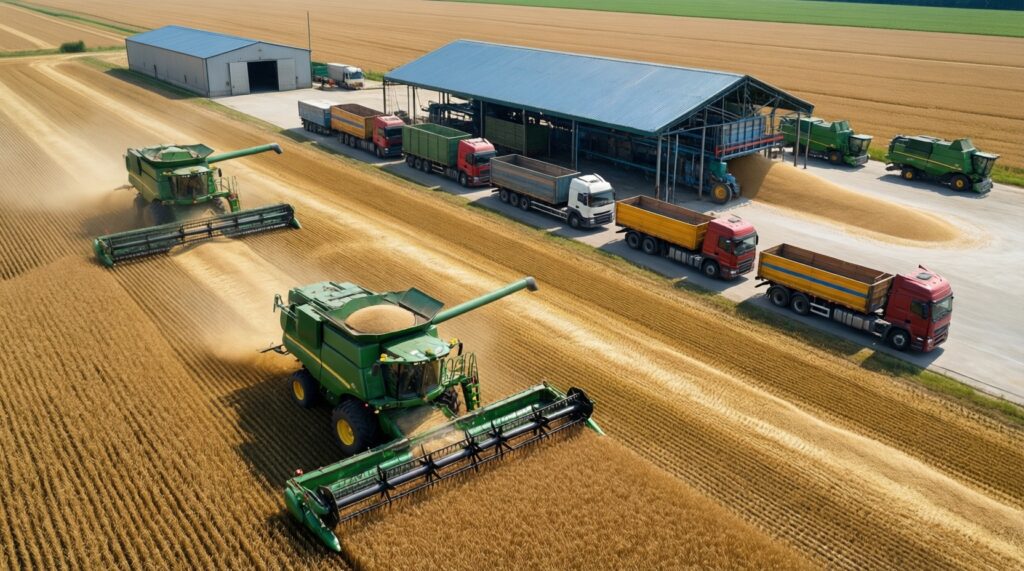 Сельское хозяйство: посевная/уборочная, поддержка фермеров и цены на продукцию - иллюстрация